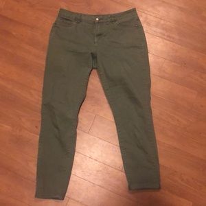 olive green denim pants